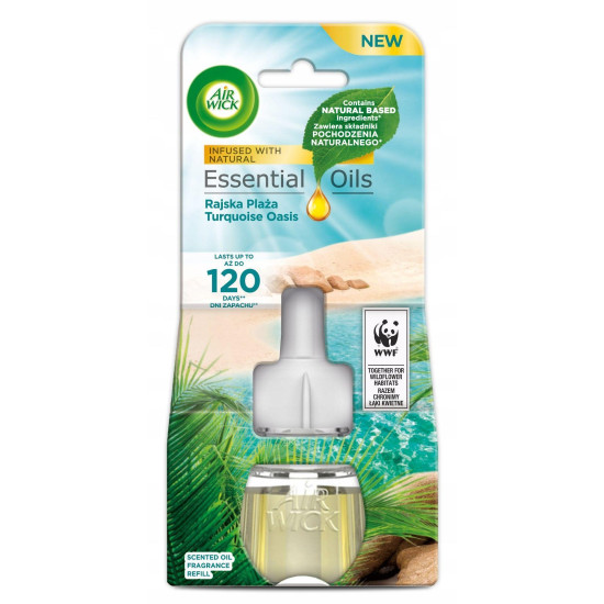 AIR WICK ESSENTIAL OILS пълнител ТЮРКОАЗЕН ОАЗИС 19 мл