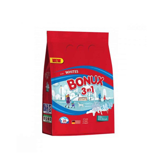 БОНУКС WHITES POLAR ICE FRESH прах за пране 2 кг /20 пранета/