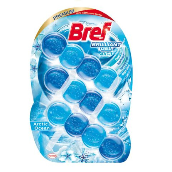 БРЕФ BRILLIANT GEL ARCTIC OCEAN Арктически Океан тоалетно блокче гел 3 бр х 42 г