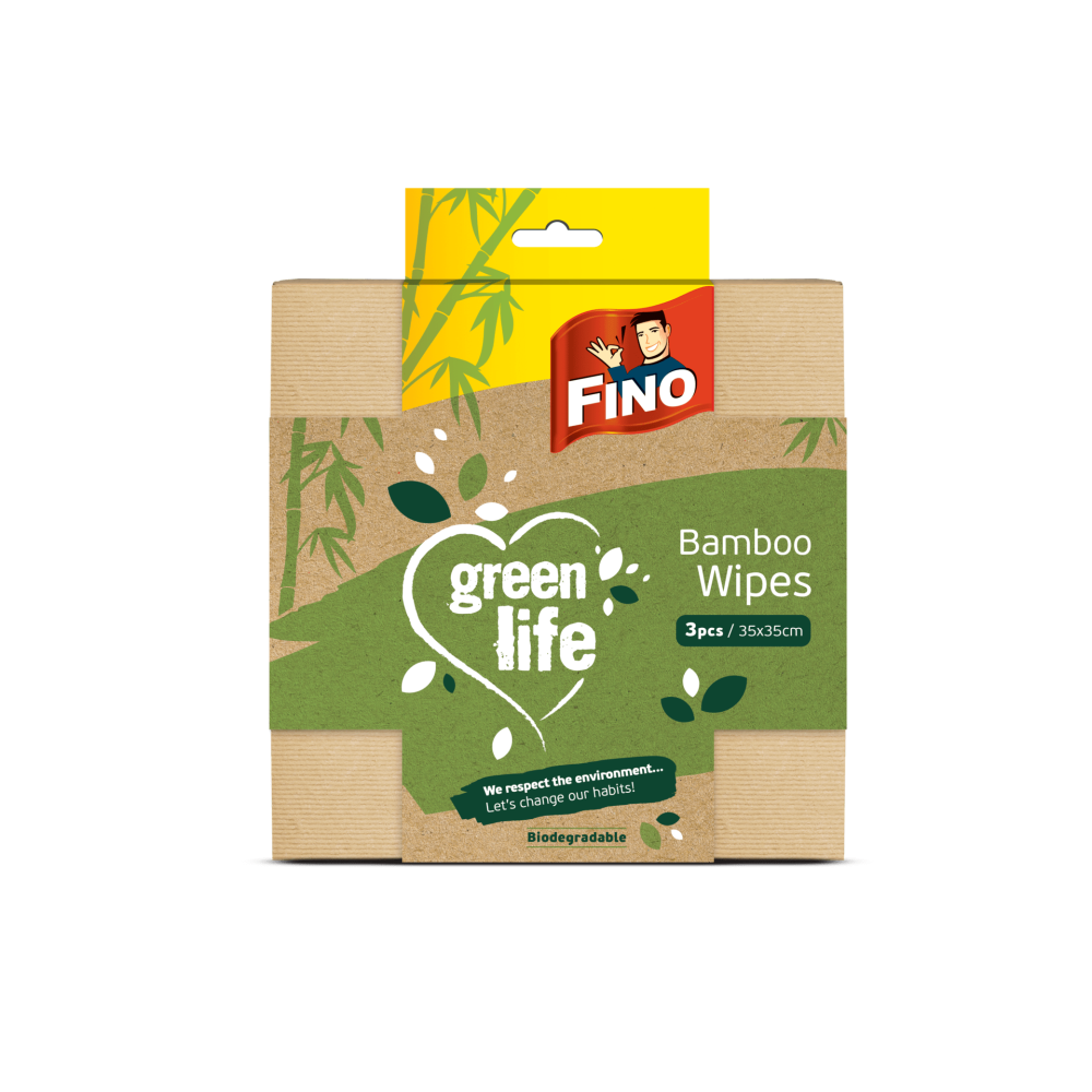 ФИНО домакински кърпи GREEN LIFE БАМБУК /биоразградими/ х 3 бр - Домашни потреби