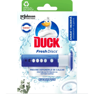 DUCK FRESH DISCS EUCALYPTUS WC гел ароматизатор-диск за тоалетна х 6 бр