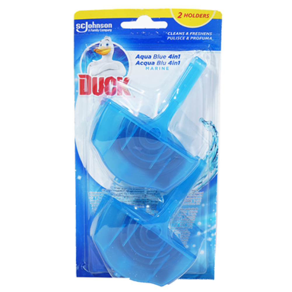 DUCK AQUA BLUE 4в1 тоалетно блокче кошничка 2 х 40 гр - За баня и WC
