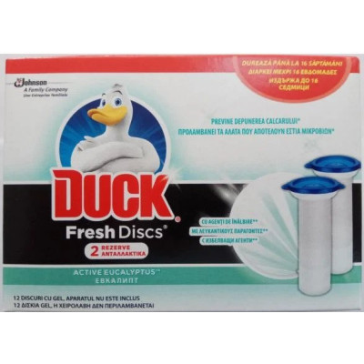 DUCK FRESH DISCS EUCALYPTUS WC гел ароматизатор-диск за тоалетна х 6 бр