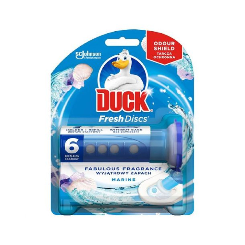 DUCK FRESH DISCS MARINE WC гел ароматизатор-диск за тоалетна х 6 бр - За баня и WC