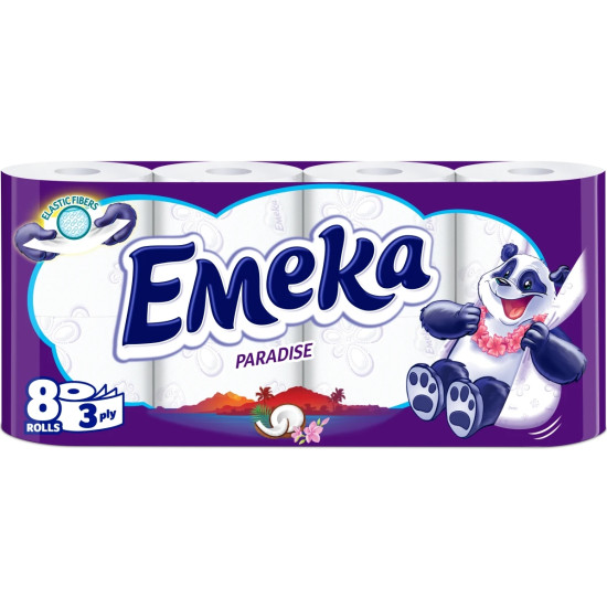 ТОАЛЕТНА ХАРТИЯ ЕМЕКА PARADISE х 8 бр
