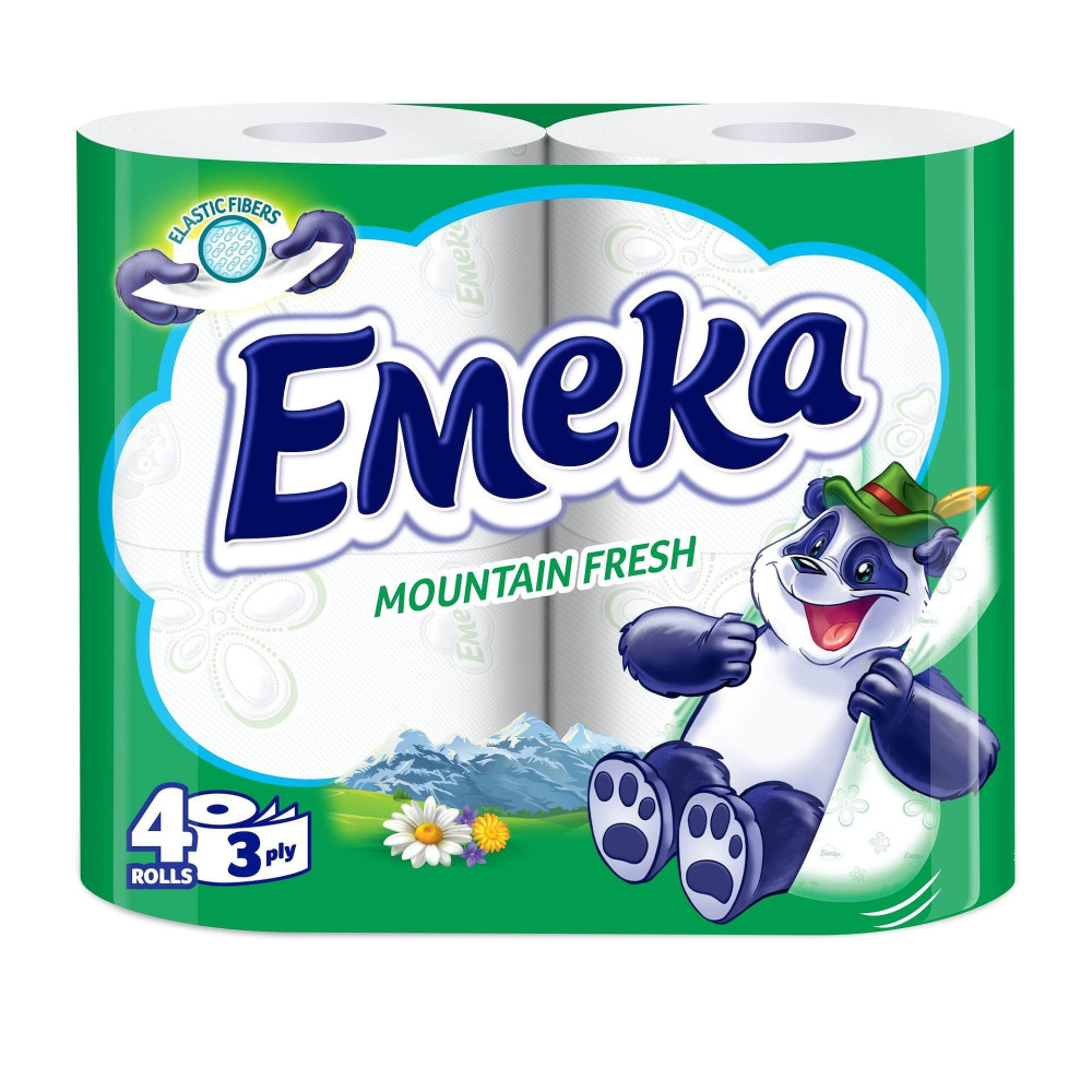 ТОАЛЕТНА ХАРТИЯ ЕМЕКА MOUNTAIN FRESH х 4 бр - За баня и WC