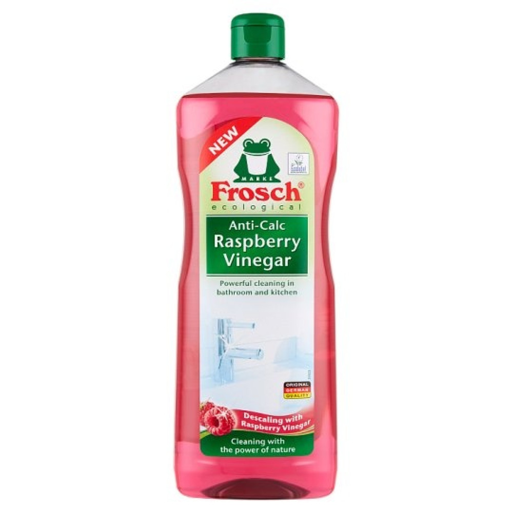 ФРОШ Anti Calc Raspberry Vinegar Почистващ препарат за баня и кухня с Малинов оцет 1000 мл - За баня и кухня