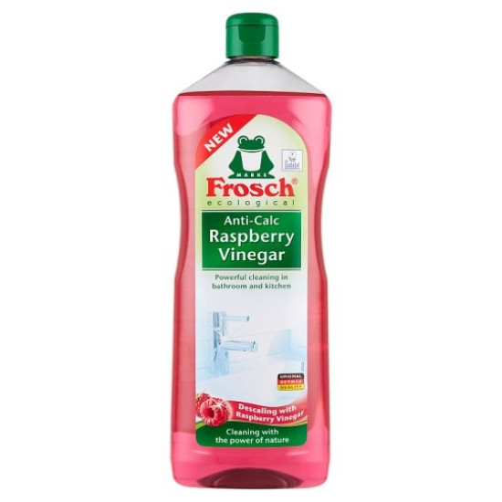FROSCH ANTI CALC RASPBERRY VINEGAR почистващ препарат за баня и кухня срещу котлен камък с Малинов оцет 1000 мл