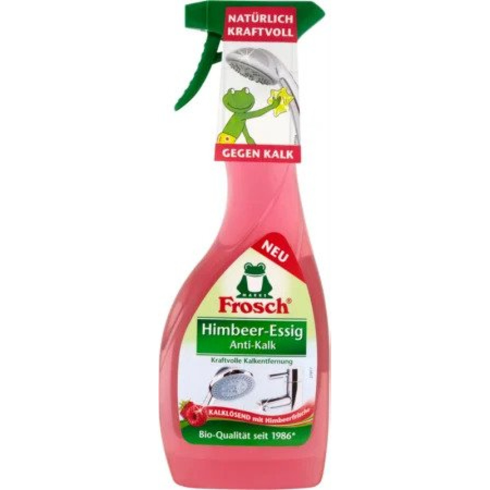 ФРОШ Anti Calc Raspberry Vinegar Почистващ препарат за баня и кухня с Малинов оцет, спрей 500 мл - За баня и кухня