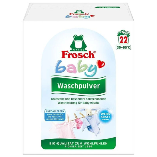 FROSCH BABY прах за пране на бебешки дрехи 1.452 кг /22 пранета/