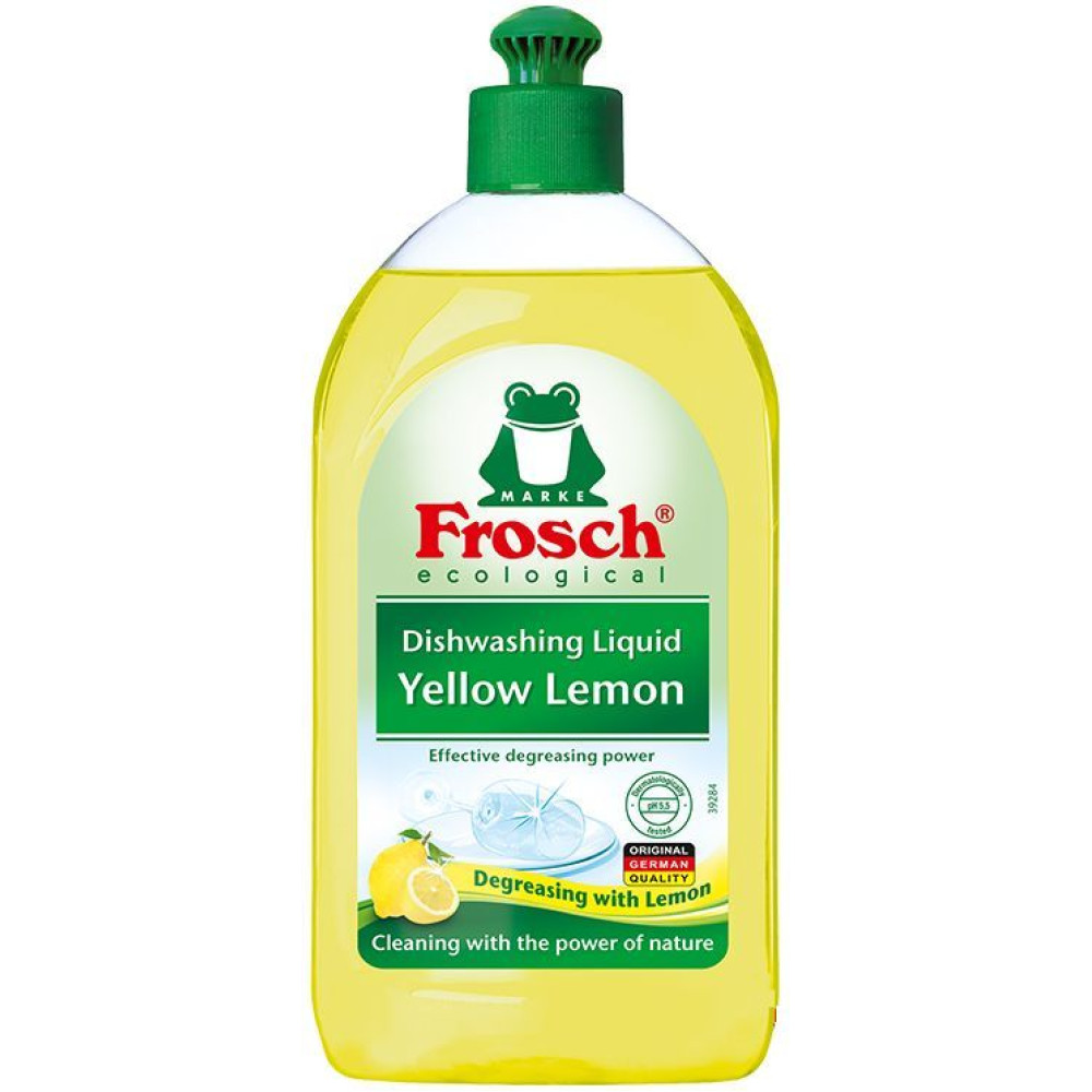 FROSCH DISHWASHING LIQUID LEMON Течен препарат за миене на съдове Лимон 500 мл
