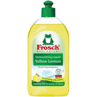 ФРОШ Dishwashing Lotion Yellow Lemon течен препарат за миене на съдове Жълт лимон 750 мл