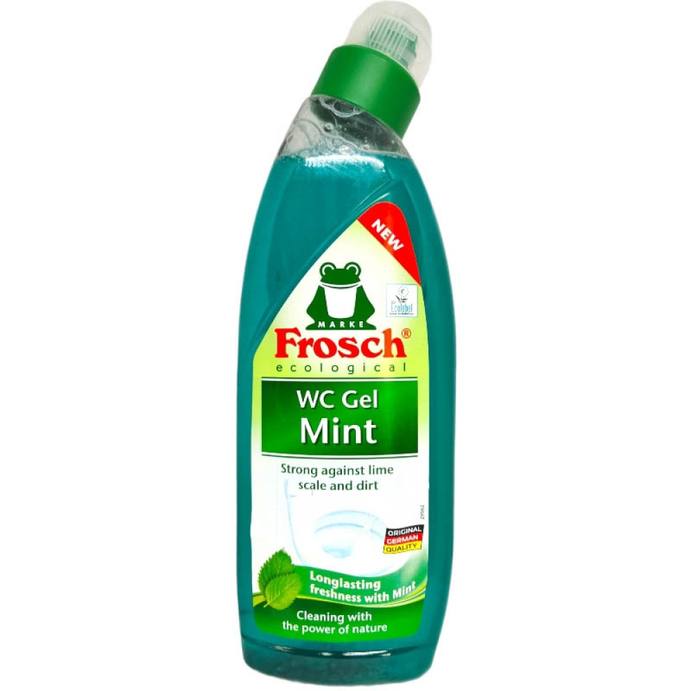 ФРОШ WC Gel Mint Гел за почистване на тоалетна Мента 750 мл - За баня и WC ФРОШ WC Gel Mint Гел за почистване на тоалетна Мента 750 мл - За баня и WC