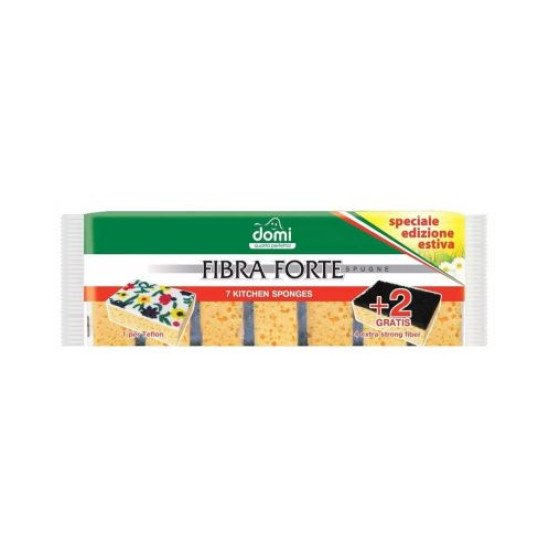ДОМИ FIBRA FORTE кухненски домакински гъби 5+2 бр