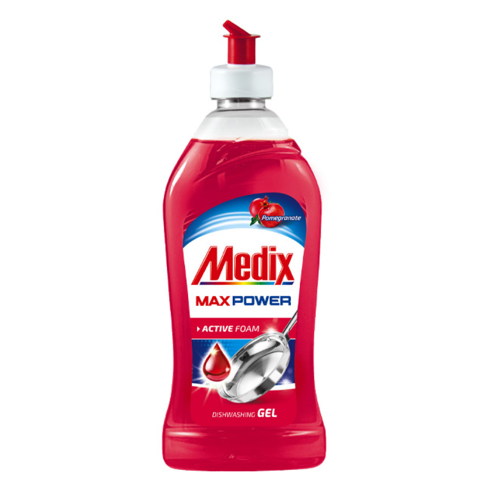 МЕДИКС MAX POWER POMEGRANATE измиващ препарат за съдове гел 415 мл - За кухня