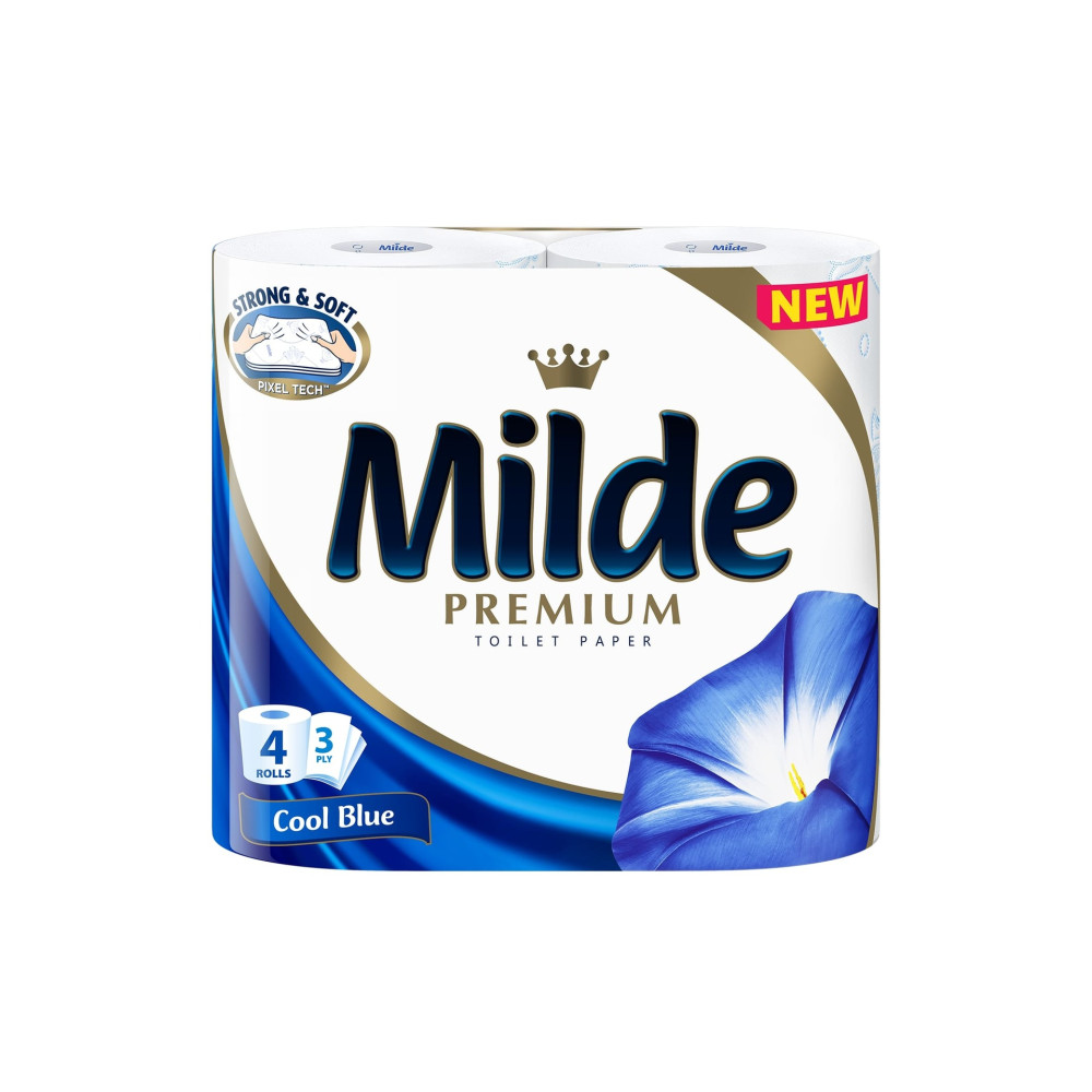 ТОАЛЕТНА ХАРТИЯ МИЛДЕ Премиум COOL BLUE х 4 бр - За баня и WC
