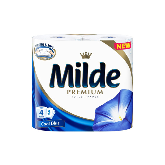 ТОАЛЕТНА ХАРТИЯ МИЛДЕ PREMIUM COOL BLUE х 4 бр