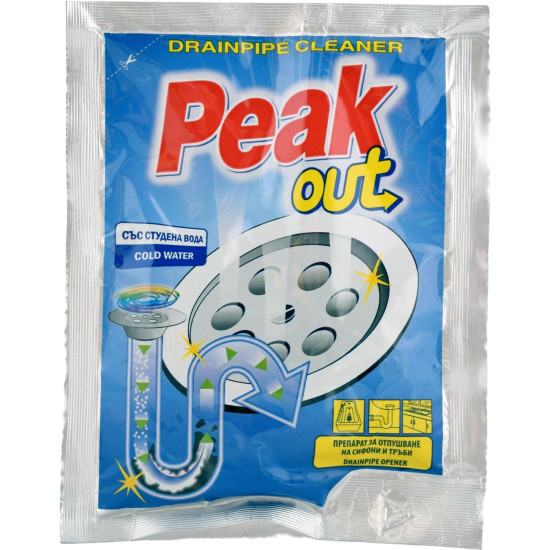 PEAK OUT COLD WATER препарат за отпушване на канали със студена вода еднократни дози х 1 бр