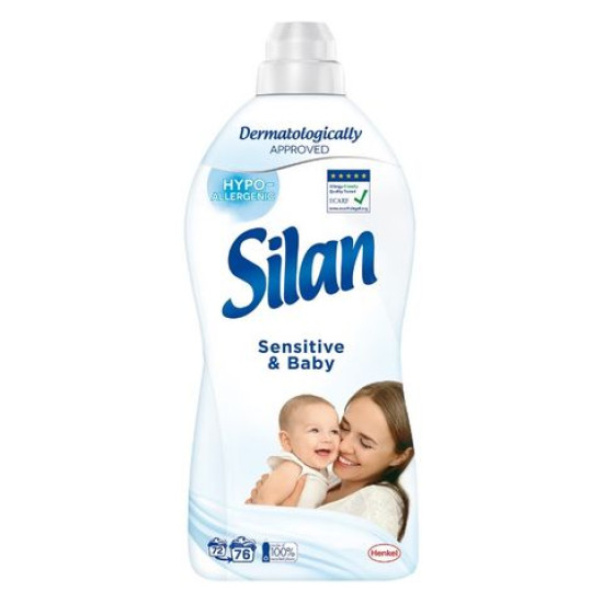 СИЛАН SENSITIVE & BABY омекотител за дрехи 1.672 л