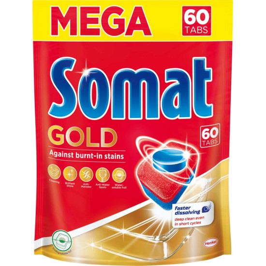 СОМАТ GOLD почистващ препарат за съдомиялна машина таблети х 60 бр
