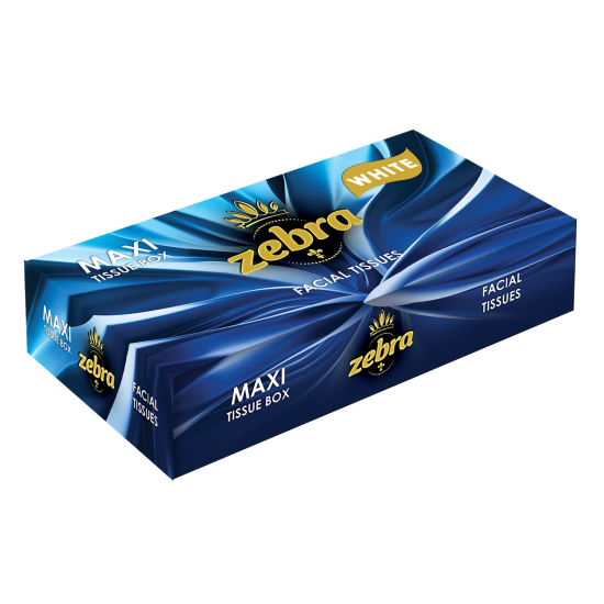 ЗЕБРА FACIAL TISSUES WHITE MAXI сухи кърпи за лице 2 пласта х 100 бр