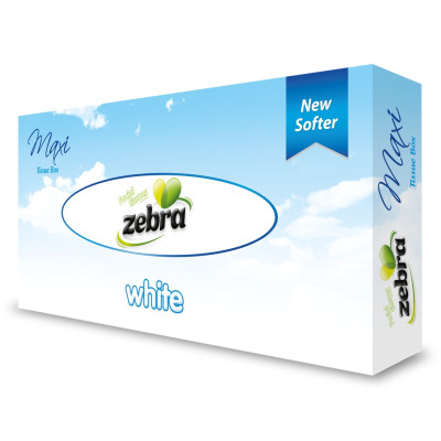 ЗЕБРА FACIAL TISSUES WHITE MAXI сухи кърпи за лице 2 пласта х 100 бр