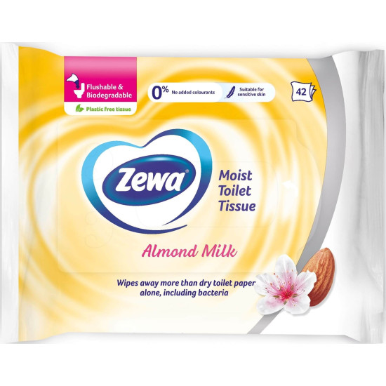 ЗЕВА ВЛАЖНА ТОАЛЕТНА ХАРТИЯ ALMOND MILK х 42 бр