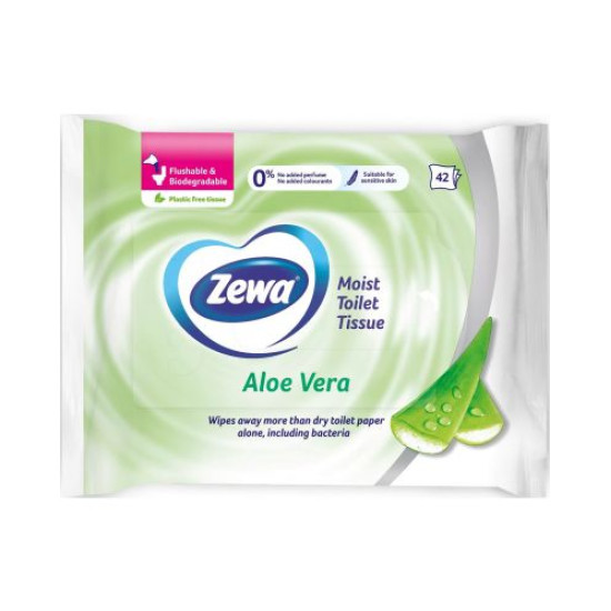 ЗЕВА ВЛАЖНА ТОАЛЕТНА ХАРТИЯ NATURAL ALOE х 42 бр