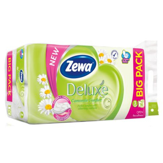 ЗЕВА ДЕЛУКС CAMOMILE COMFORT ТОАЛЕТНА ХАРТИЯ Лайка х 16 бр