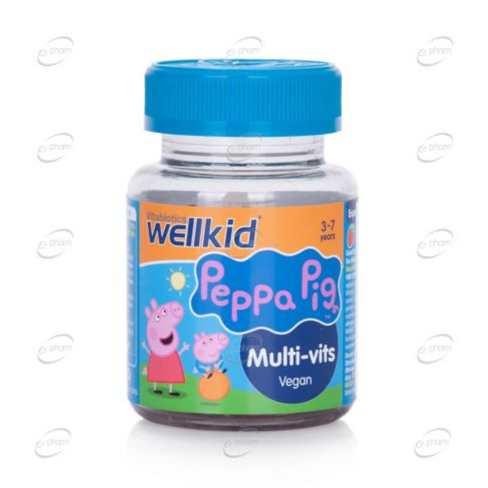 Wellkid Peppa Pig Пробиотик за деца от 3 до 7 години, 30 желирани таблетки, Vitabiotics -