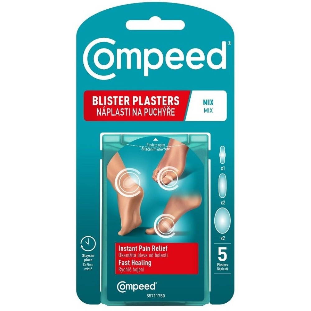 COMPEED BLISTER MIXED PACK 5/ КОМПИЙД ПЛАСТИР ЗА МЕХУРИ Различни размери х 5 бр - Първа помощ