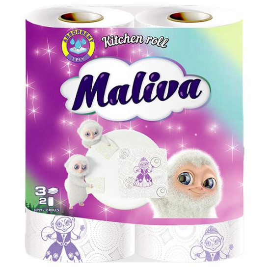 МАЛИВА КУХНЕНСКА РОЛКА 3 слоя 70 къса х 2 бр