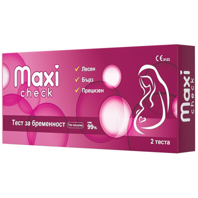ТЕСТ ЗА БРЕМЕННОСТ MAXI CHECK писалка х 2 бр