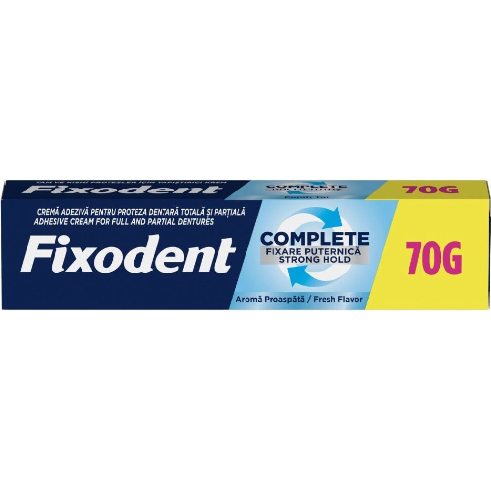 ФИКСОДЕНТ COMPLETE FRESH лепило за зъбни протези 70 г - Орална хигиена