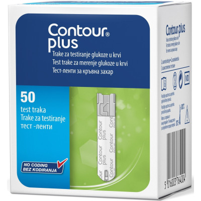 ТЕСТ ЛЕНТИ ЗА ГЛЮКОМЕР CONTOUR PLUS BAYER х 50 бр