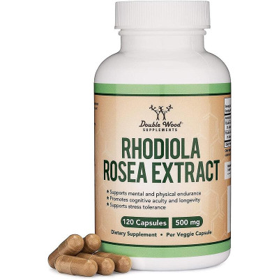 RHODIOLA ROSEA EXTRACT ЗЛАТЕН КОРЕН ЕКСТРАКТ капс 500 мг х 120 бр DOUBLE WOOD