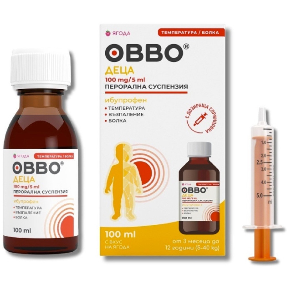 ОВВО ДЕЦА сусп 100 мг/5 мл 100 мл - Болка