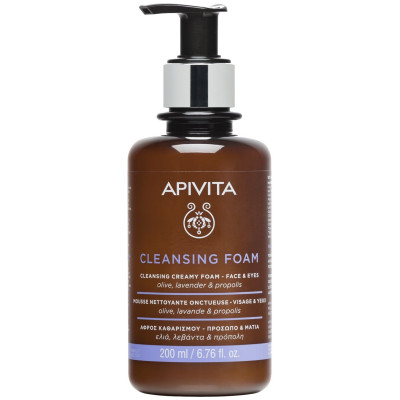 APIVITA CLEANSING FOAM почистваща пяна за лице и околоочен контур 200 мл