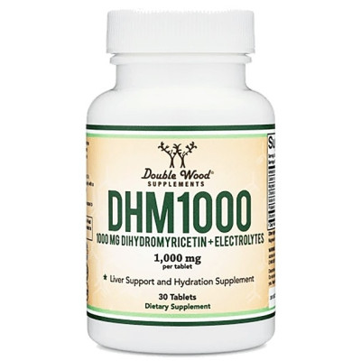 DHM1000/ ДИХИДРОМИРИЦЕТИН + ЕЛЕКТРОЛИТИ капс 1000 мг х 30 бр DOUBLE WOOD