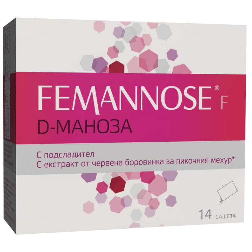 ФЕМАНОЗА F D-маноза с екстракт от червена боровинка саше х 14 бр - Пикочо-полова система