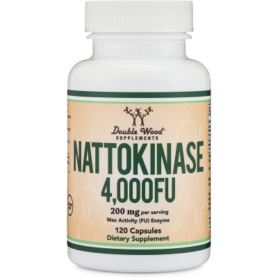 NATTOKINASE НАТОКИНАЗА капс (100 мг/2000 FU всяка или 200 мг/4000 FU дневна доза) х 120 бр DOUBLE WOOD