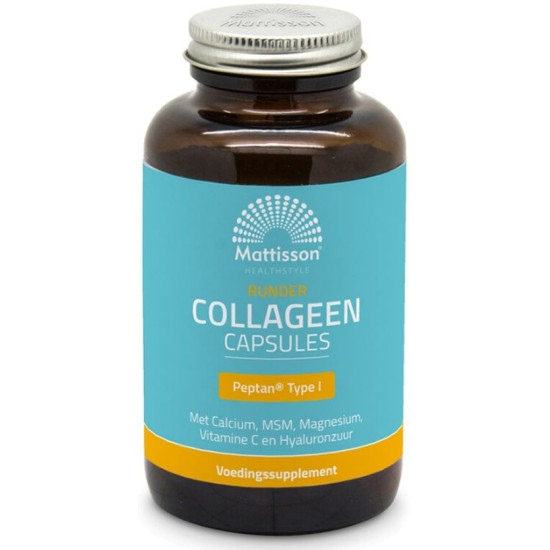 RUNDER COLLAGEN PEPTAN/ КОЛАГЕН /тип 1/ с калций, магнезий, MCM, витамин C и хиалуронова киселина капс х 180 бр