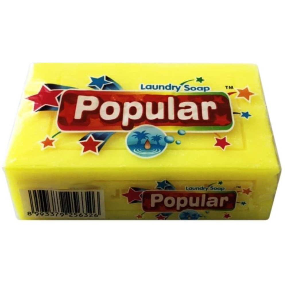 САПУН ЗА ПРАНЕ POPULAR ЛИМОН /ЖЪЛТ/ 150 г - Перилни препарати