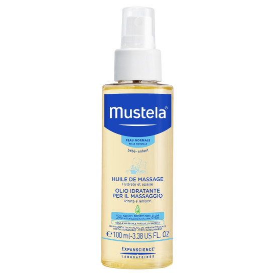 MUSTELA MASSAGE OIL хидратиращо масажно олио-спрей за бебета и деца с АВОКАДО 100 мл
