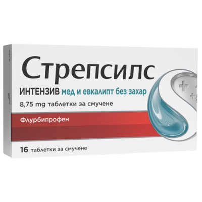 СТРЕПСИЛС ИНТЕНЗИВ мед и евкалипт без захар табл за смучене x 16 бр