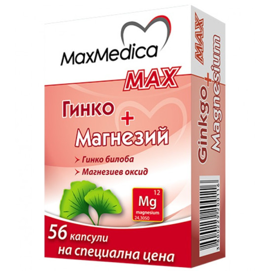 ГИНКО + МАГНЕЗИЙ МАКС капс 326 мг х 56 бр