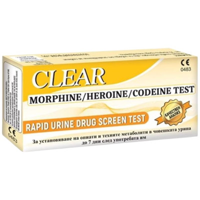 ТЕСТ ЗА НАРКОТИЦИ CLEAR ХЕРОИН, МОРФИН, КОДЕИН /лента/