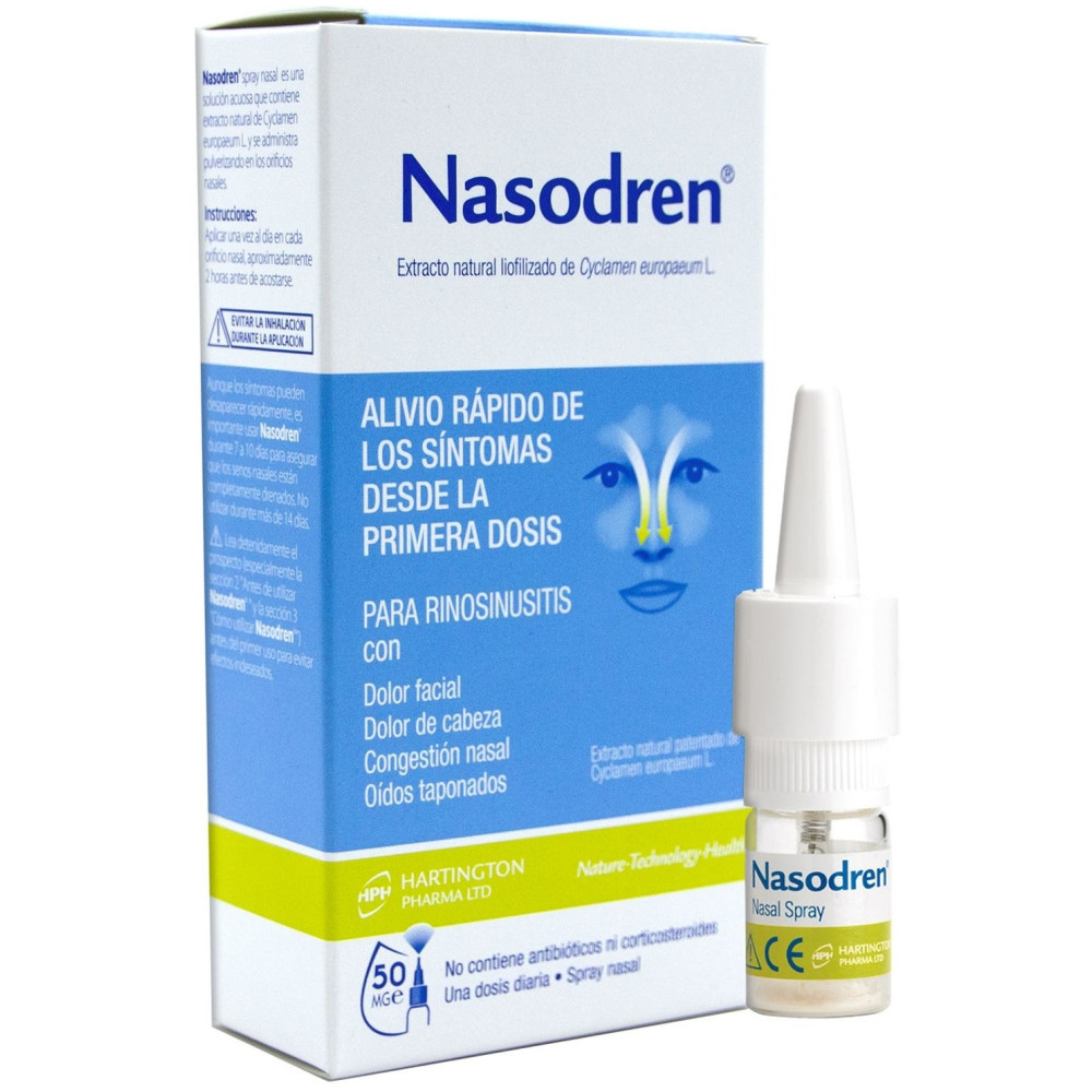 Nasodren nasal spray 50 mg. / 5 ml. / Назодрен спрей за нос 50 мг/ 5 мл - Уши, нос, гърло Nasodren nasal spray 50 mg. / 5 ml. / Назодрен спрей за нос 50 мг/ 5 мл - Уши, нос, гърло