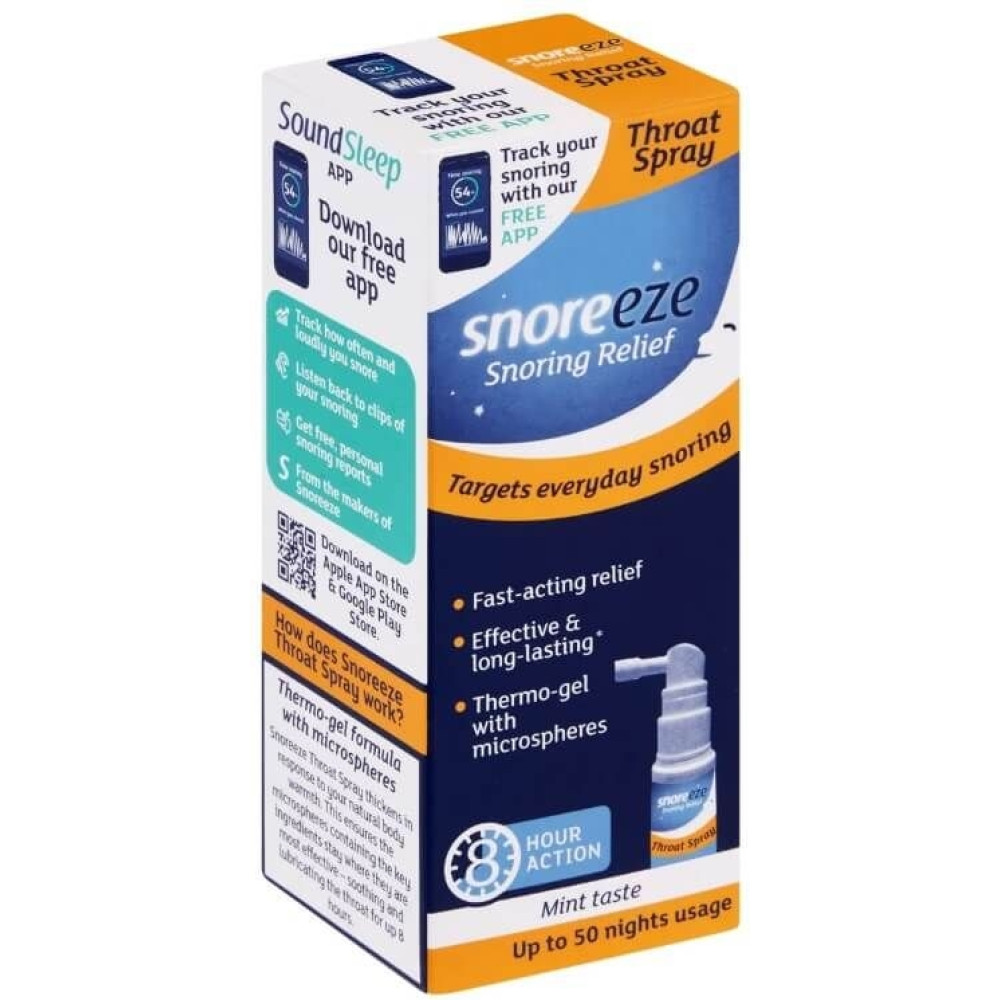 Snoreezel spray against snoring 22 ml / Снорийз спрей против хъркане 22 мл - Кашлица и гърло Snoreezel spray against snoring 22 ml / Снорийз спрей против хъркане 22 мл - Кашлица и гърло