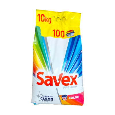 САВЕКС COLOR прахообразен перилен препарат за цветни тъкани 10 кг /100 пранета/
